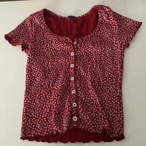 Red Brandy Melville Zelly top